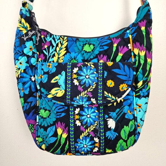 Vera Bradley Floral Quilted Crossbody Bag Colorful Pattern Adj Strap & Zipper - Picture 2 of 10